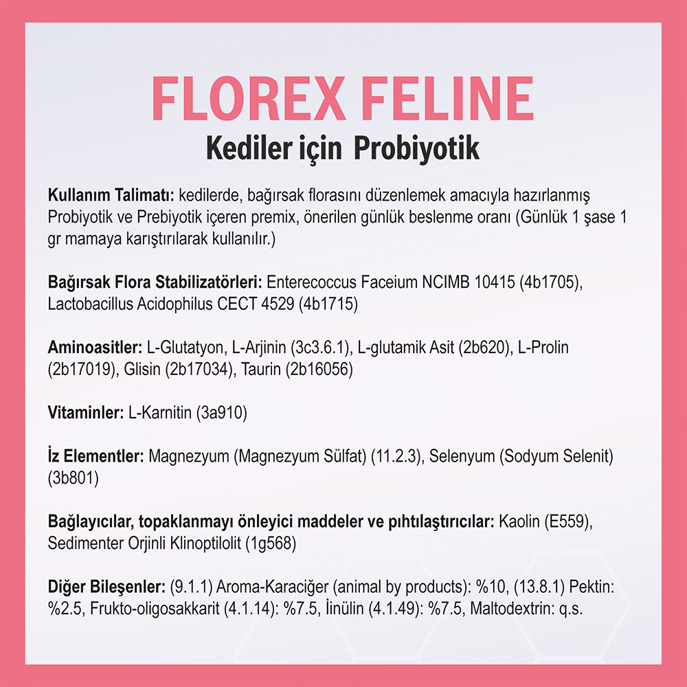 proobiyotik kedi icerik